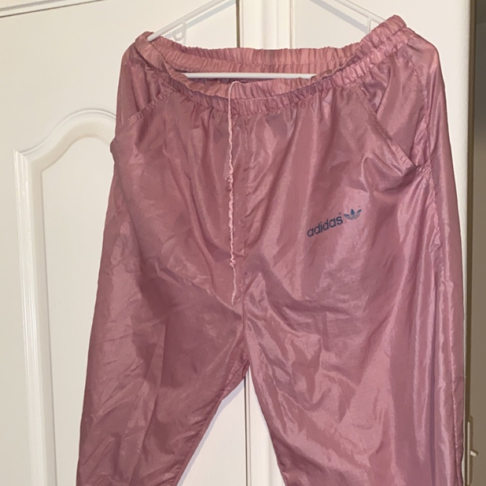 Adidas pink track pants